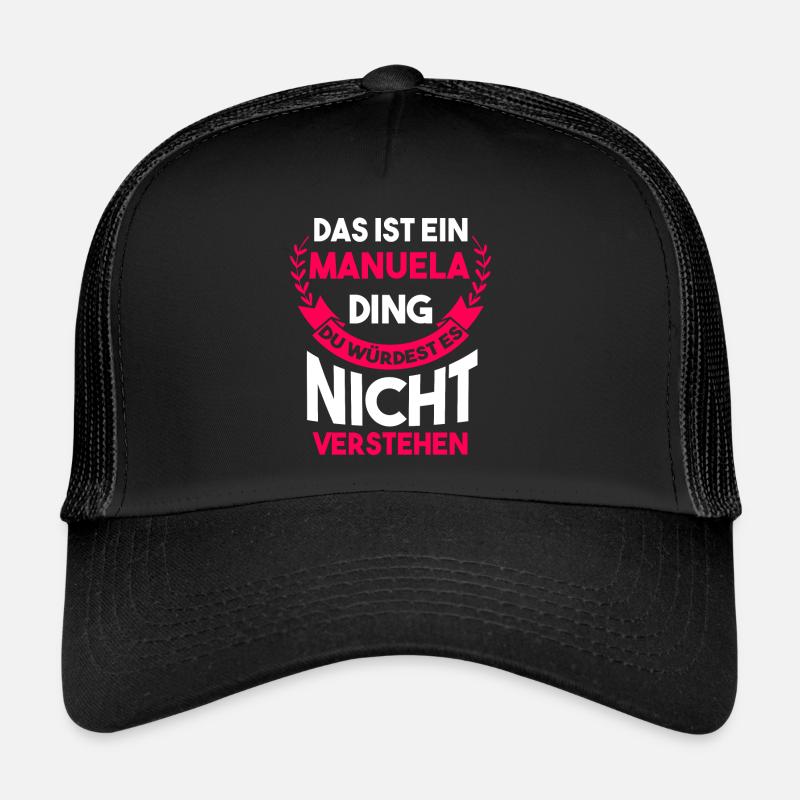 Manuela - Trucker Cap - Schwarz/Schwarz