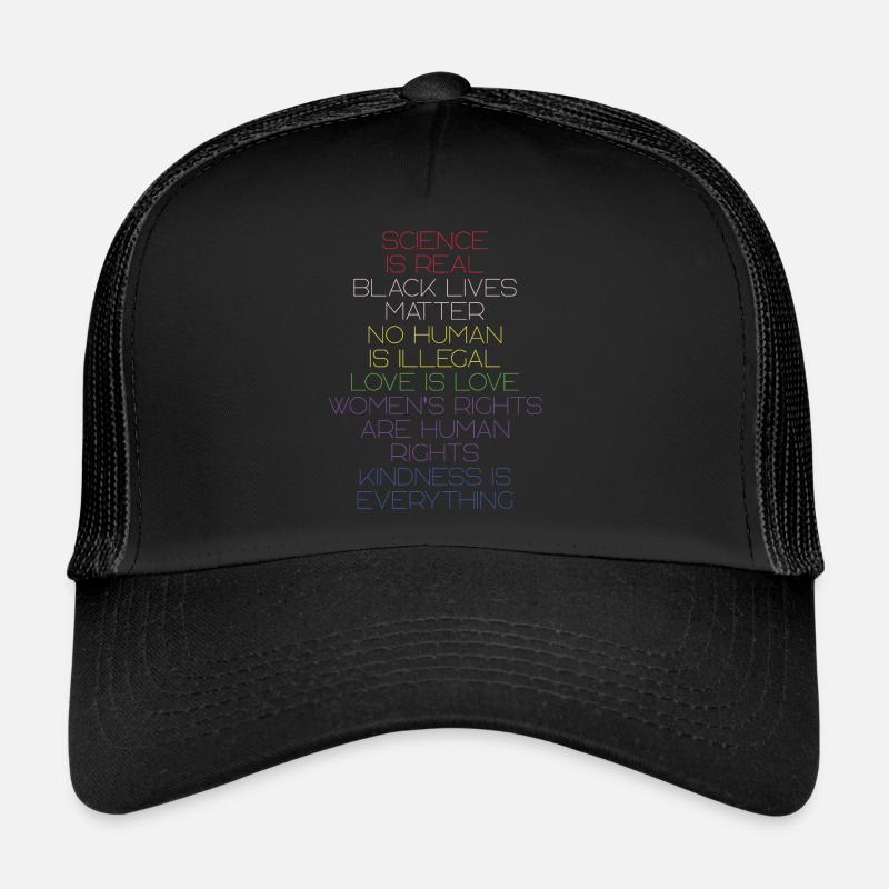 Science is real BLM Human Rights Trucker Cap