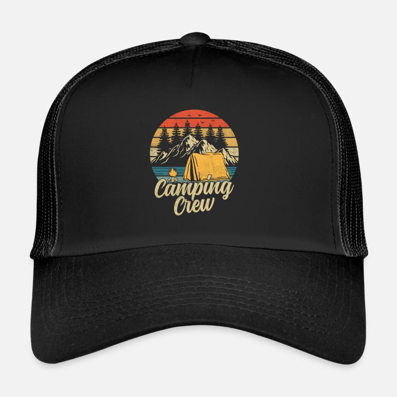 Camping Crew Campinggruppe Passender - Trucker Cap - Schwarz/Schwarz