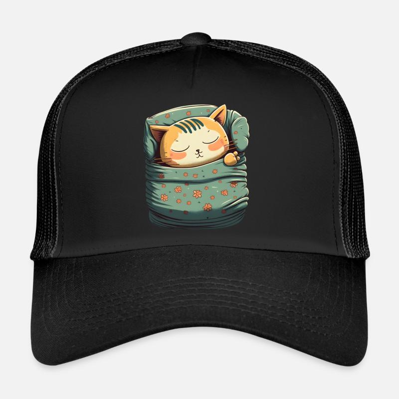Kawaii Cat Sleep Gift Trucker Cap