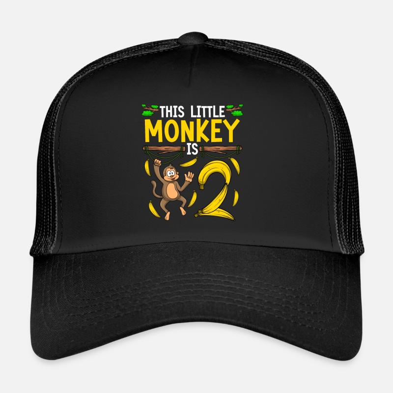 Monkey Birthday 2nd Monkey Theme Party Enfants Casquette trucker 