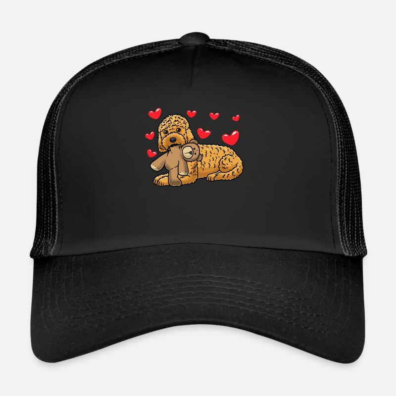 Kawaii Cockapoo Dog with Cuddly Toy Trucker Cap