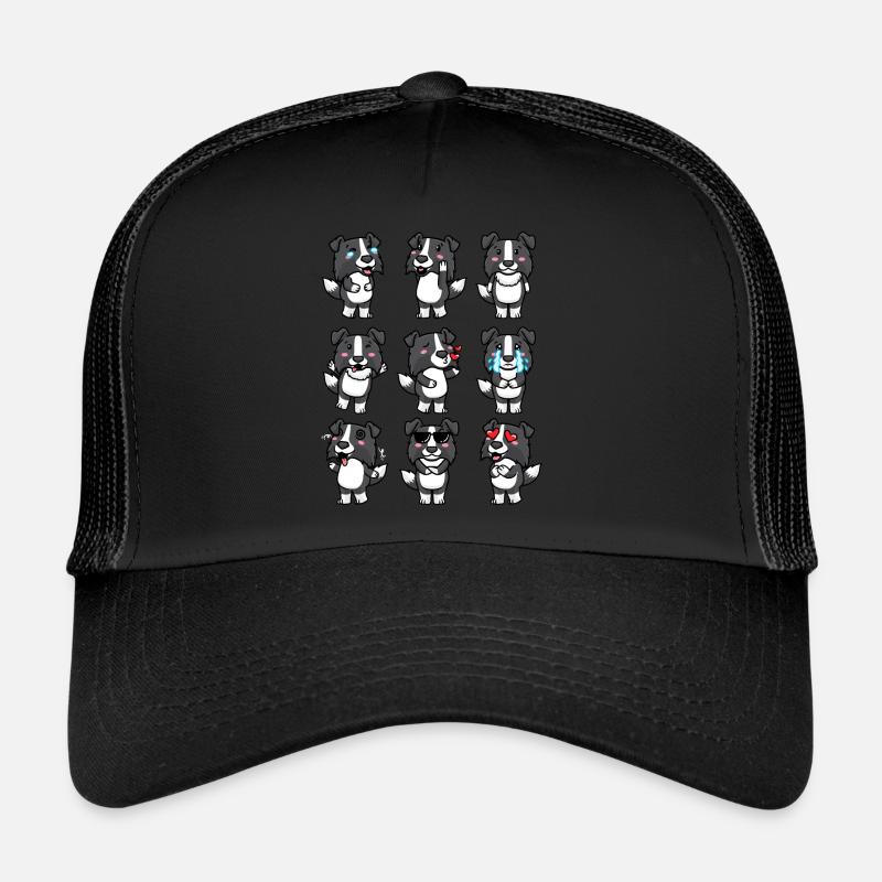 Border Collie Hund Emoticons Hunde Trucker Cap