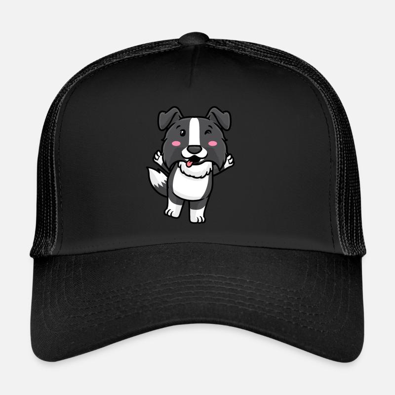 Border Collie Hund Emoticon Hunde Trucker Cap