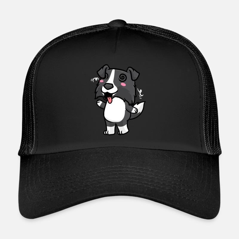 Border Collie Hund Emoticon Hunde Trucker Cap