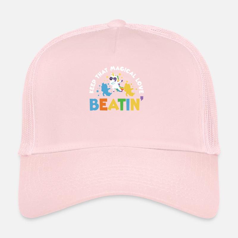 Regenbogentier singend spielend Einhorn Liebhaber Trucker Cap