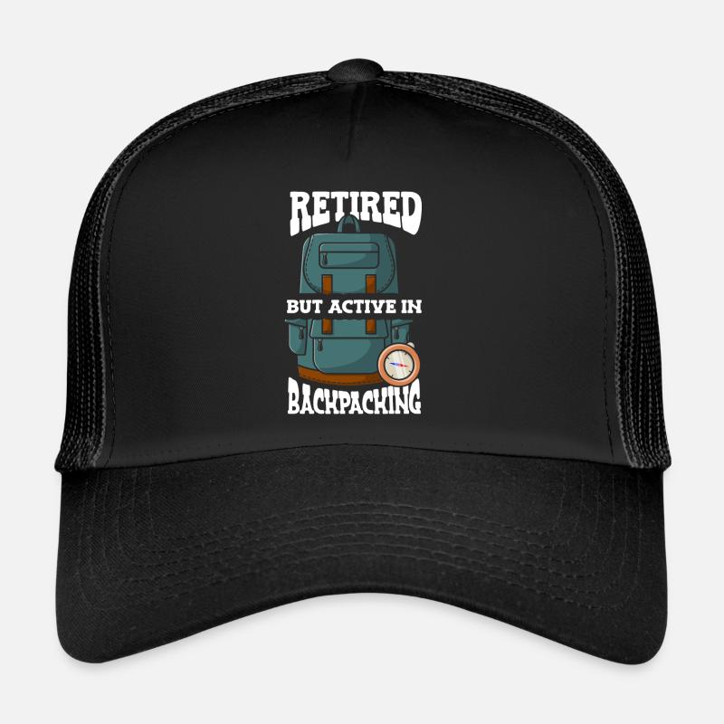 Retraité, mais actif dans Backpacking Wanderer Casquette trucker 