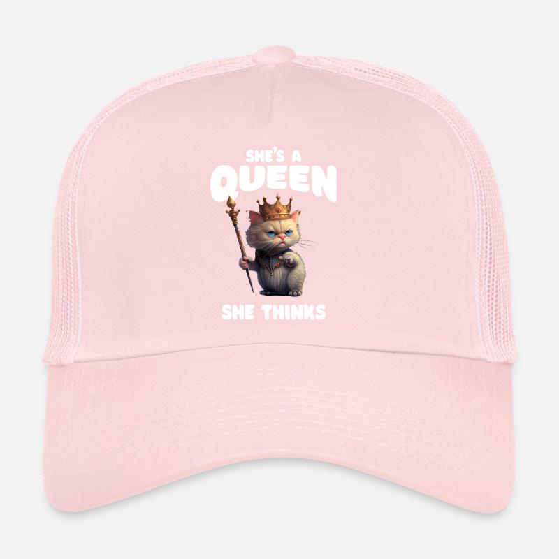 Shes A Queen Funny Royal Cat Casquette trucker 