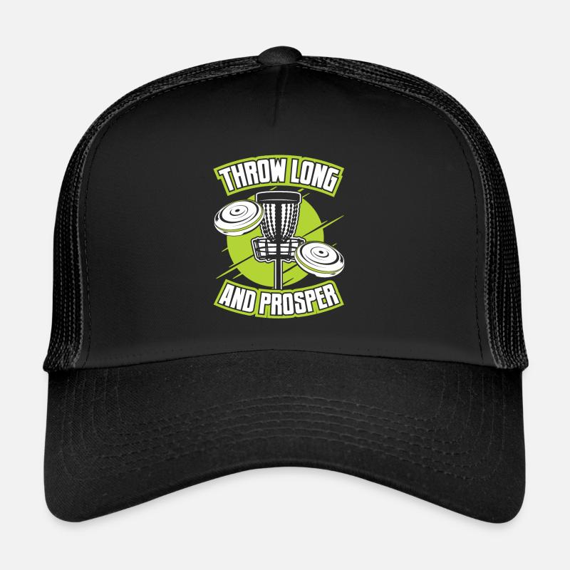 Throw Long And Prosper Basket Disc Disc Golfer Trucker Cap