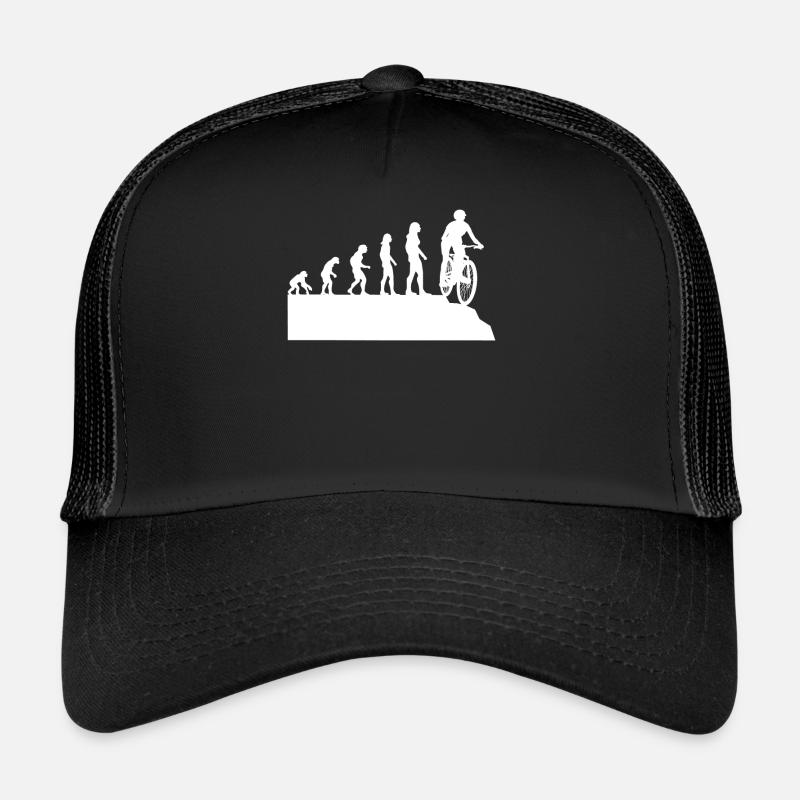 Cyclist Evolution Mountain Bike Rider Gift Trucker Cap