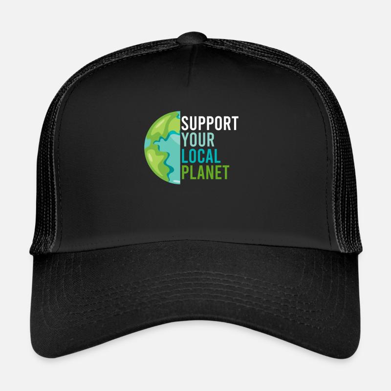 Soutenez Planet local Save the Earth Environment Casquette trucker 