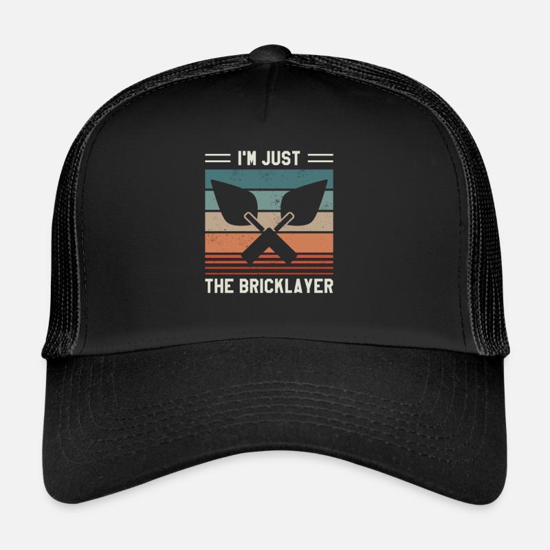 Je ne suis que le maçon - Casquette trucker  - noir/noir