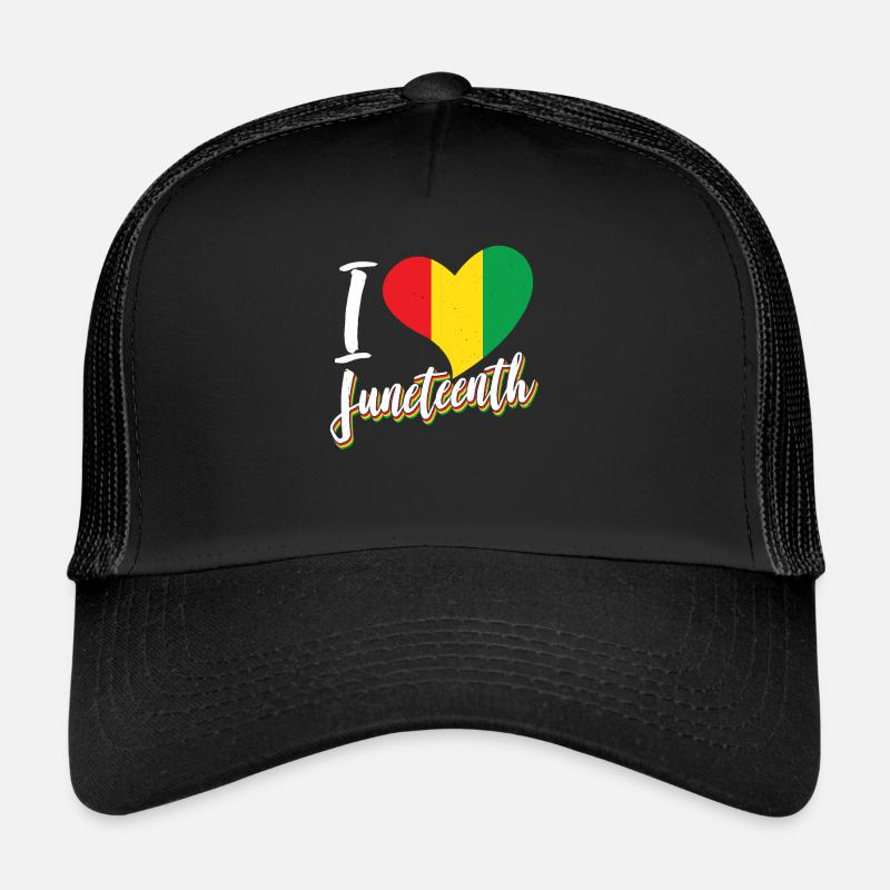 Ich Liebe Den Juneteenth African American Black Trucker Cap