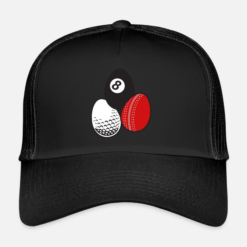 Cue Sport Billiards Cricket Golf Easter Eggs Balls Trucker Cap