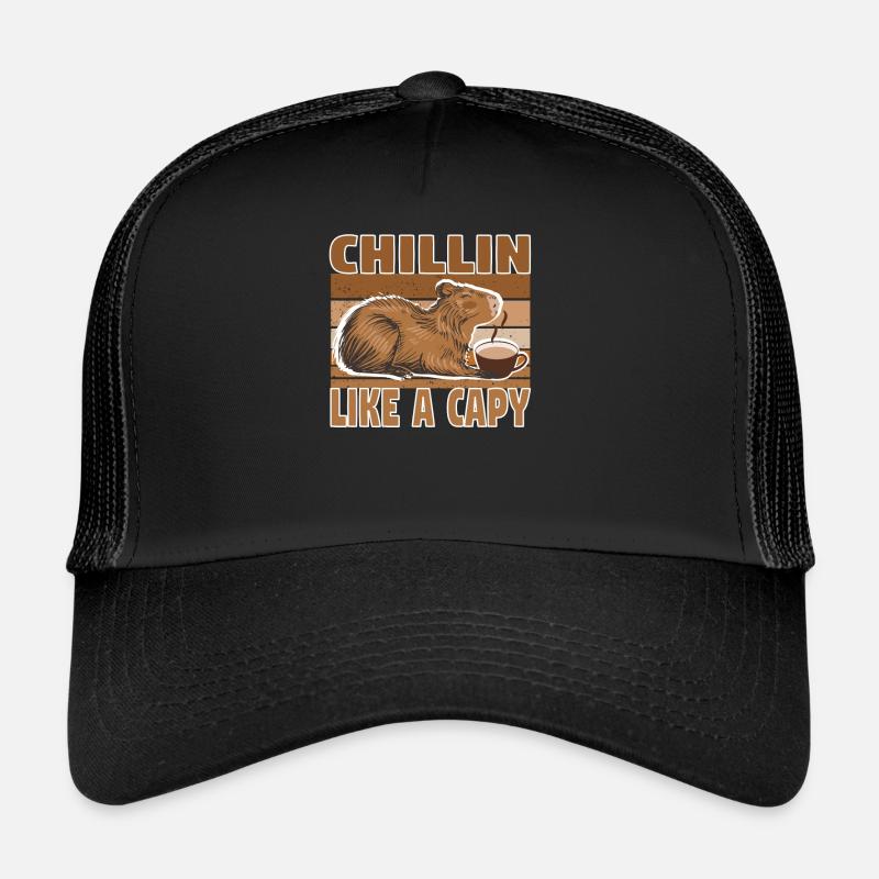 Wasserschwein Capybara Cappybara Kaffee Café Casquette trucker 