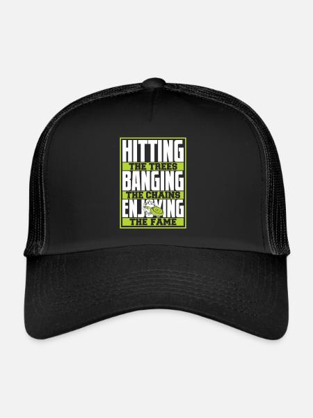Frapper des arbres en frappant des chaînes jouissant de la gloire - Casquette trucker  - noir/noir - Devant