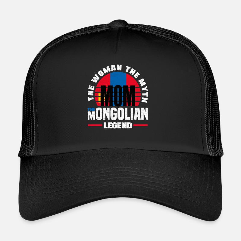 Mongolie Mongolie Citation du drapeau mongol Casquette trucker 