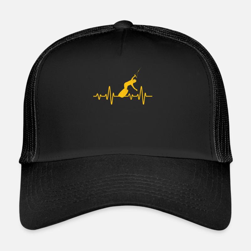 Wakeboard Heartbeat Funny Wakeboarding Surfer Trucker Cap