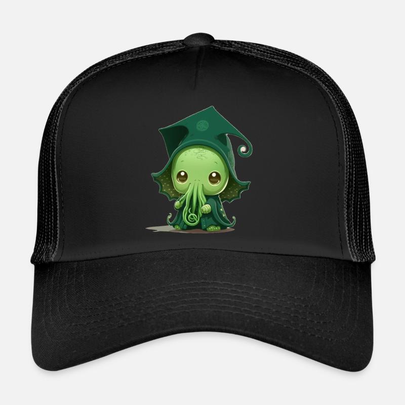 A Cute Baby Cthulhu - Trucker Cap - black/black