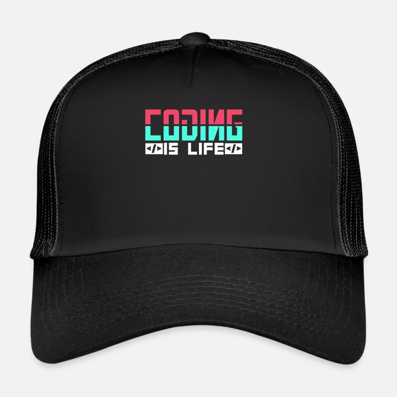 Coding Ist Leben Programmierer Coder Code Trucker Cap