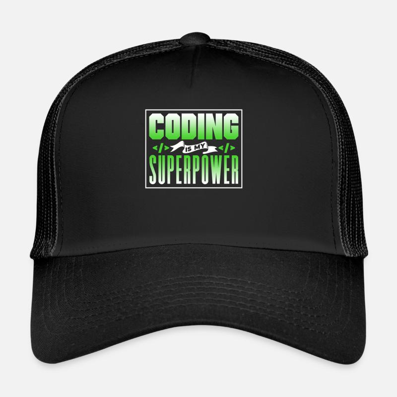 Coding Ist Meine Superkraft Coder Programmierer Trucker Cap