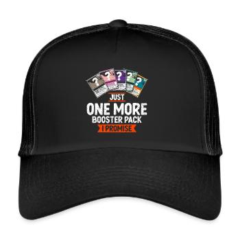 Sammelkartenspiel Geschenk TCG Trading Card Game - Trucker Cap - Schwarz/Schwarz - Vorne