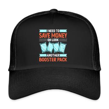 Sammelkartenspie TCG Trading Card - Trucker Cap - Schwarz/Schwarz - Vorne