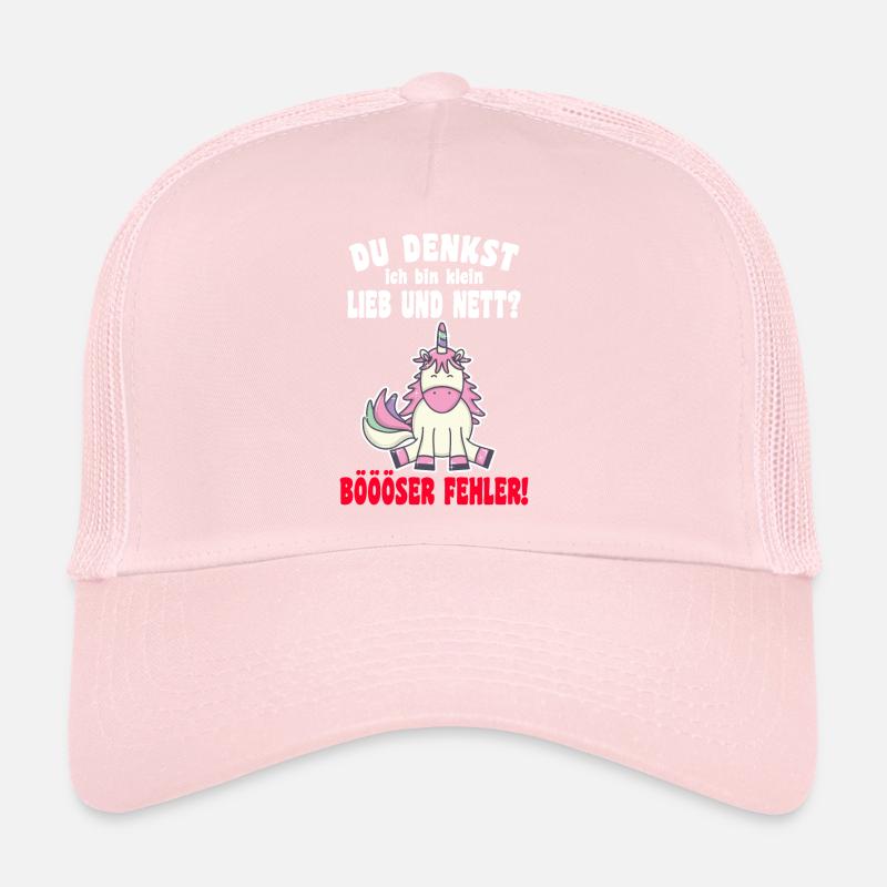 Du Denkst Ich Bin Klein Lieb Und Nett Einhorn Trucker Cap