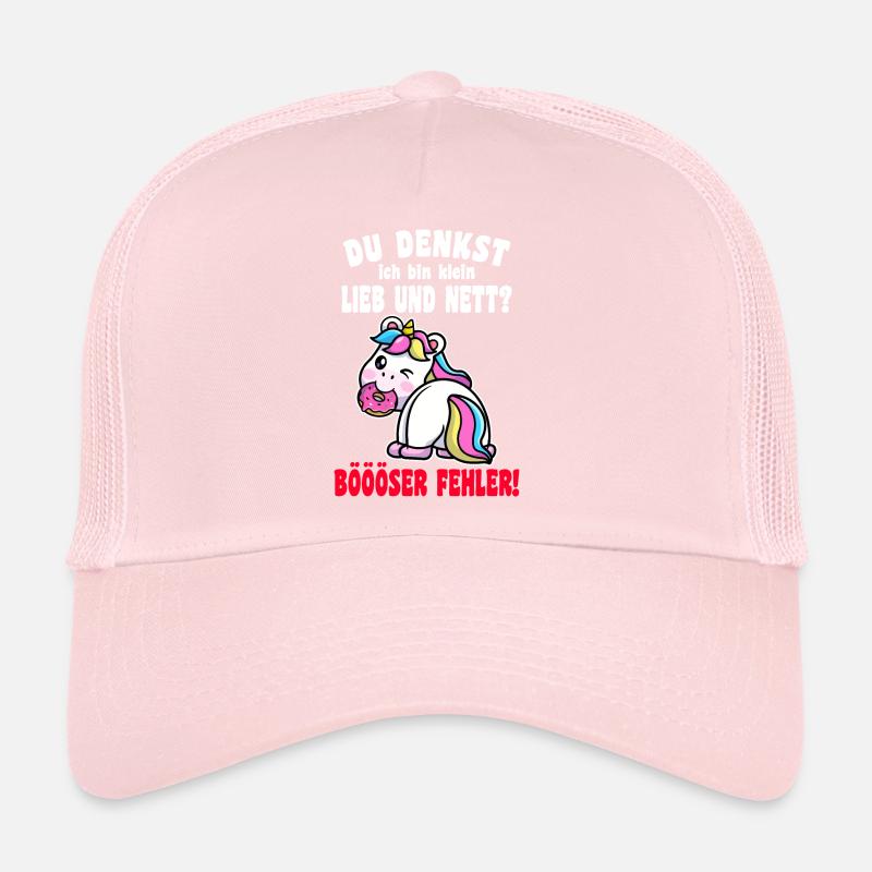 Du Denkst Ich Bin Klein Lieb Und Nett Einhorn Trucker Cap
