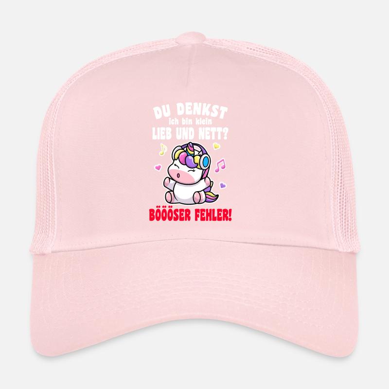 Du Denkst Ich Bin Klein Lieb Und Nett Einhorn Trucker Cap
