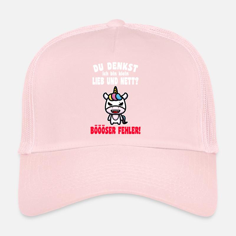 Du Denkst Ich Bin Klein Lieb Und Nett Einhorn Trucker Cap