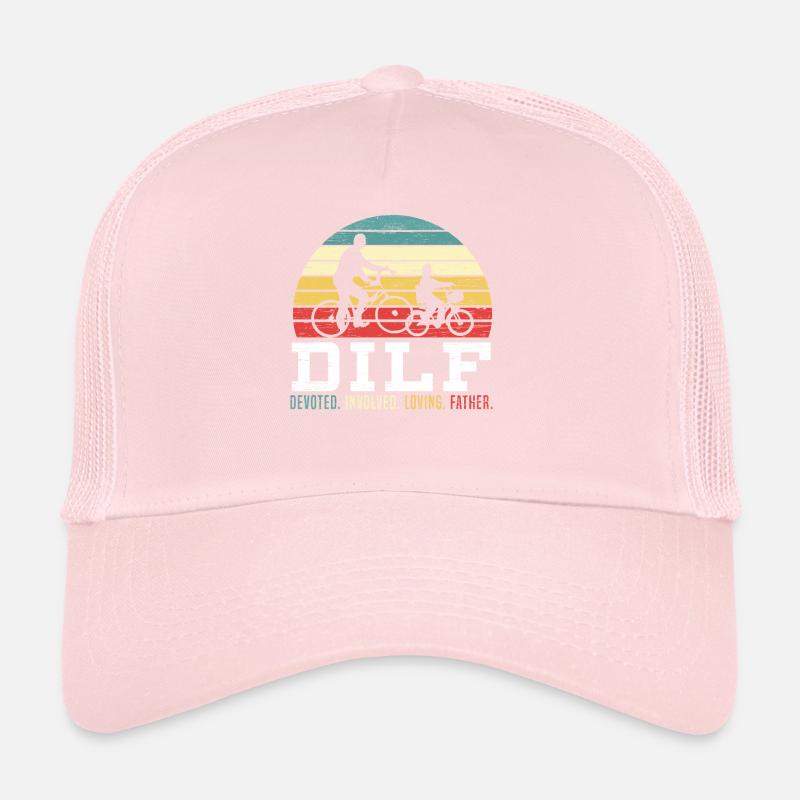 Fathers Day Dad Devoted Involved Loving Father Trucker Cap