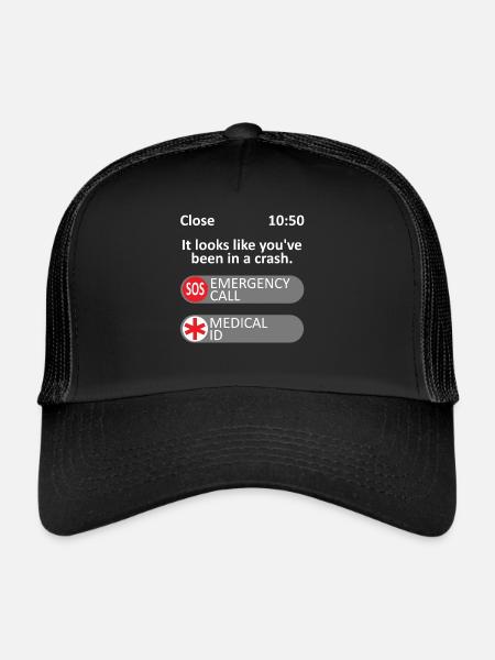 On dirait que vous avez été dans un crash - mème - Casquette trucker  - noir/noir - Devant