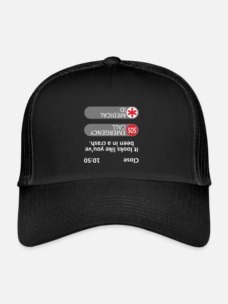On dirait que vous avez été dans un crash - mème - Casquette trucker  - noir/noir - Devant