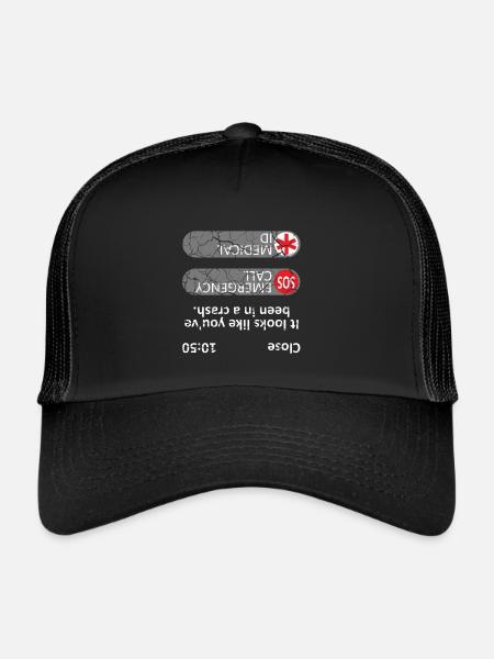 It looks like you've been in a crash - Trucker Cap - black/black - Front