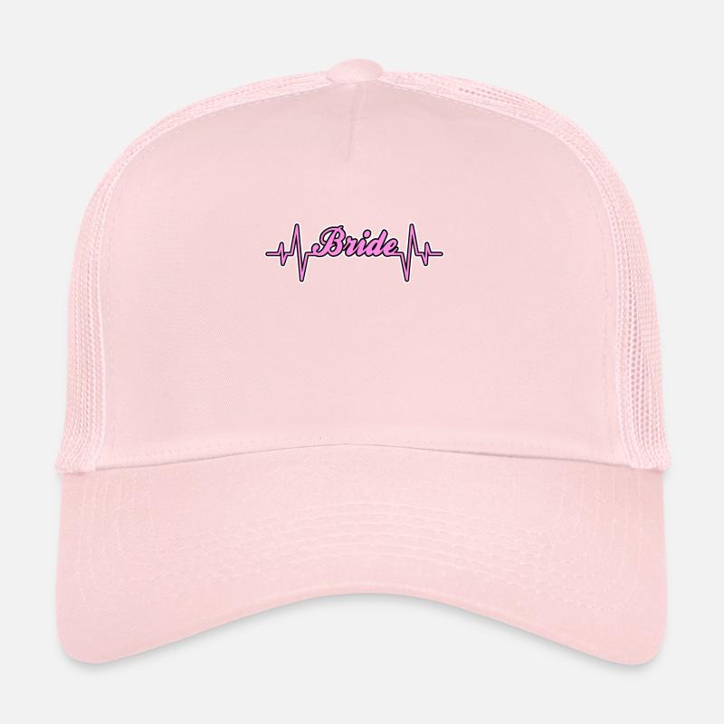 Bridal bride heartbeat Trucker Cap