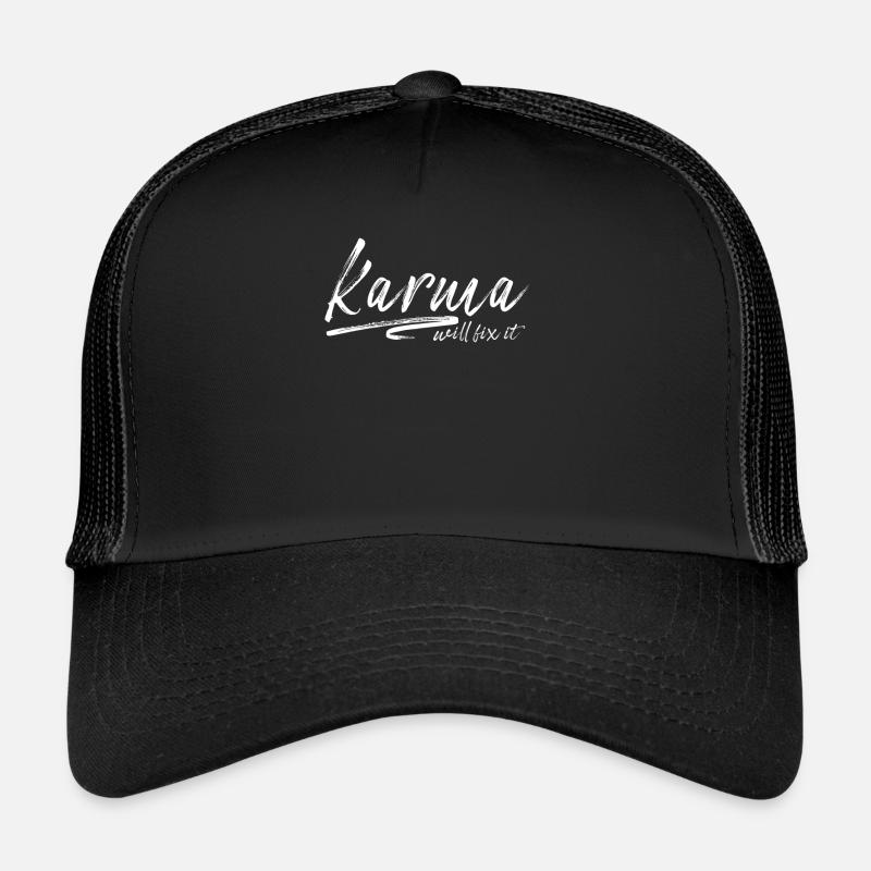 Karma Will Fix It Mama Muttertag Spruch Mum - Trucker Cap - Schwarz/Schwarz