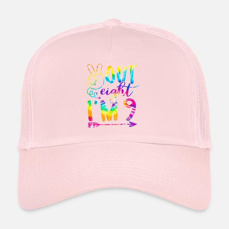 Peace Out Eight I’m 9 Tie Dye 9th Joyeux anniversaire Casquette trucker 