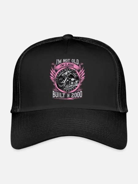 Je suis Classic Built 2000 Moto 23e anniversaire - Casquette trucker  - noir/noir - Devant