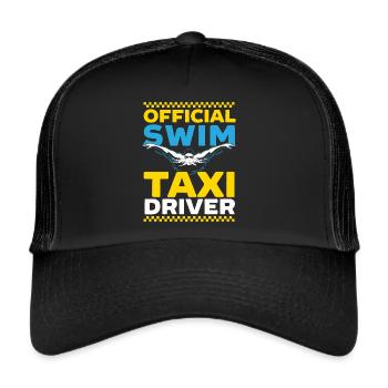 Official Swim Taxi Driver Taxi Taxicab Cab Driver - Trucker Cap - black/black - Front