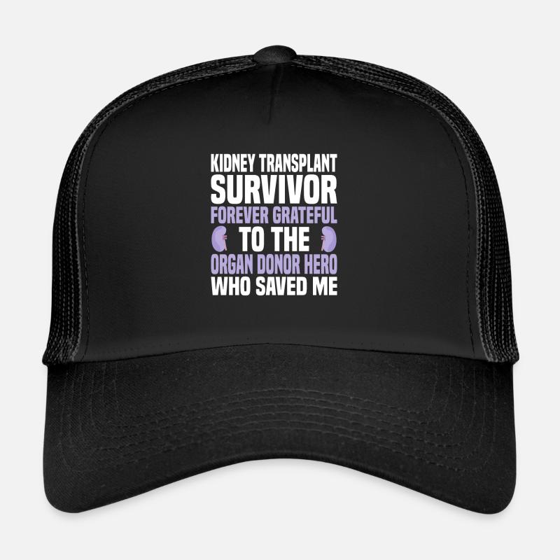 Kidney transplant Organ donor - Trucker Cap - black/black