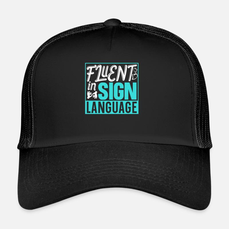 Fließend In Gebärdensprache Awareness Gebärden Trucker Cap