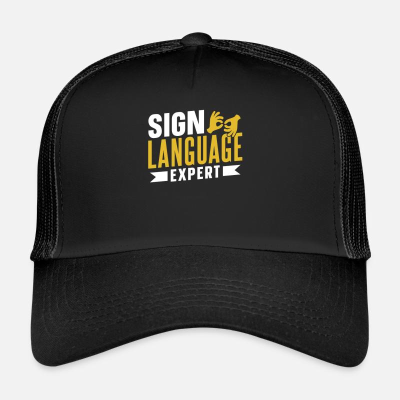 Gebärdensprache Experte Gebärden Gestik Awareness Trucker Cap