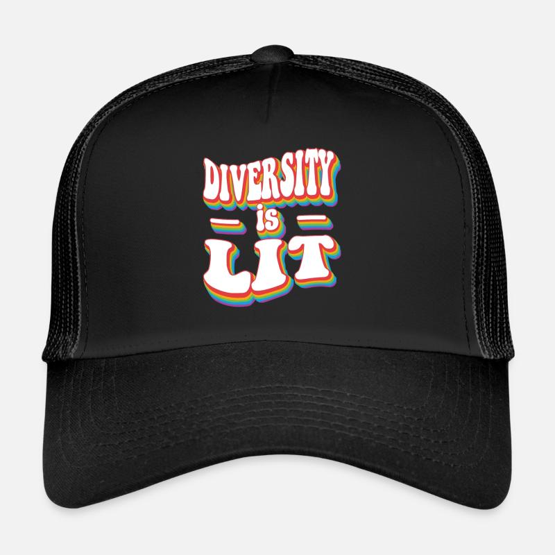 Diversity is Lit - Pride Rainbow LGBTQ+ Trucker Cap