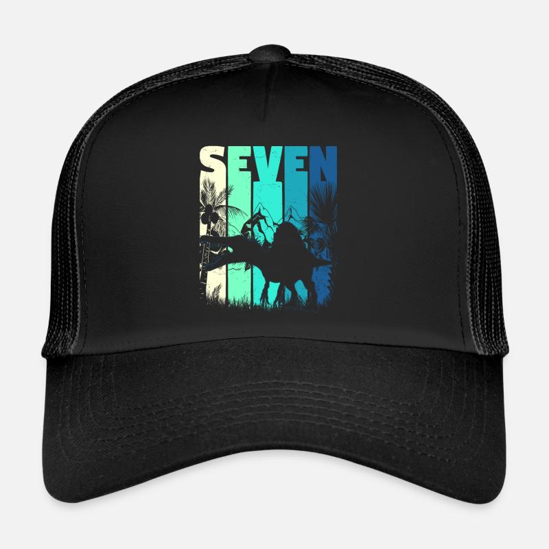 Spinosaurus 7 ans garçon 7ème anniversaire rétro Casquette trucker 