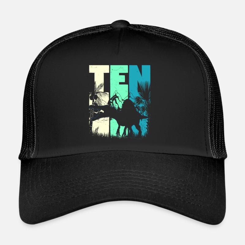 Spinosaurus 10 ans garçon 10e anniversaire Casquette trucker 