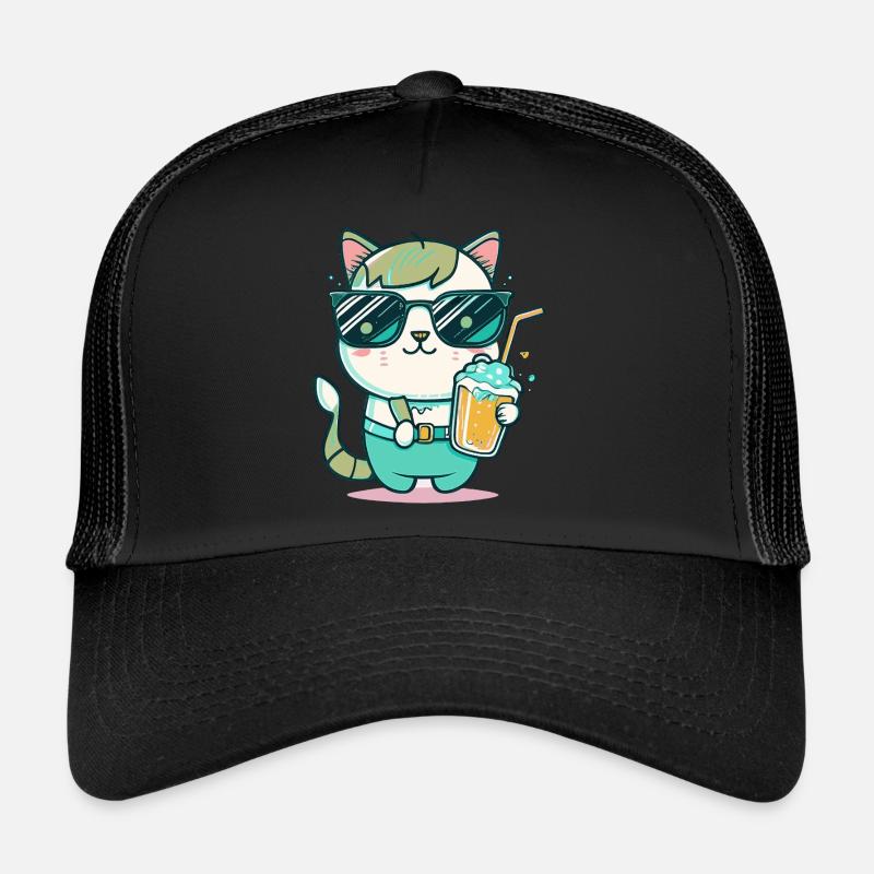 Tropical Cat: A Cat Lover's Dream Trucker Cap