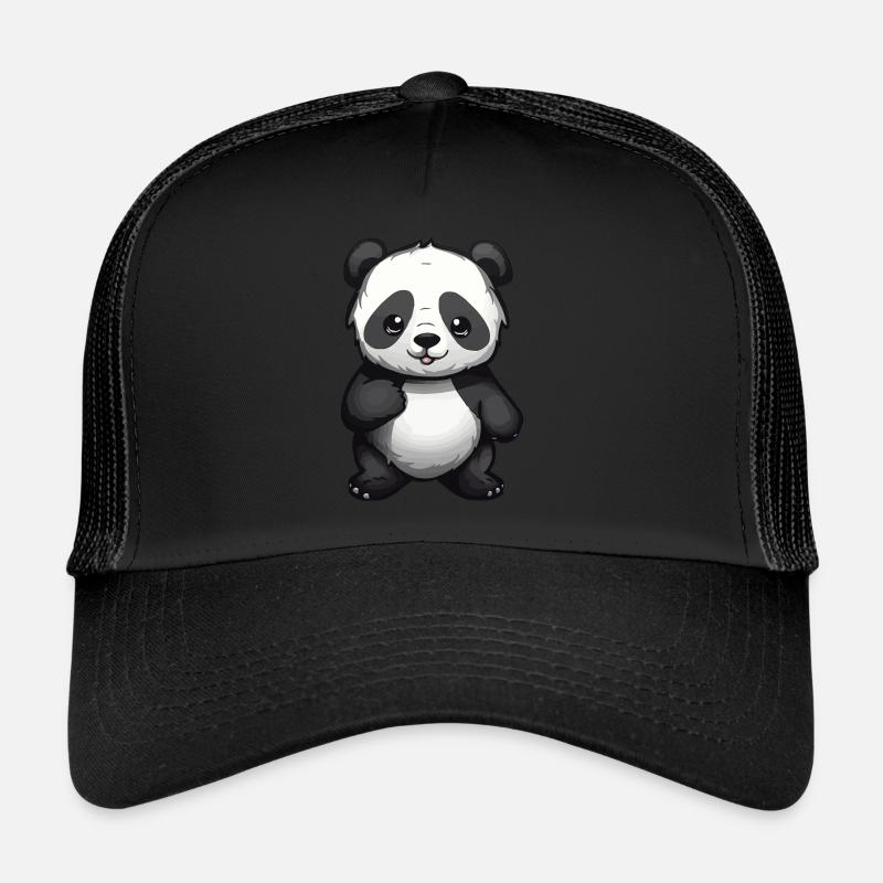 Panda noir et blanc Casquette trucker 