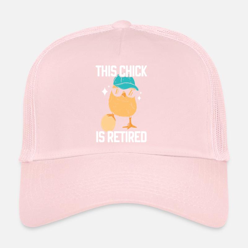 This Chick Is Retired Chicken Farmer Poultry Trucker Cap