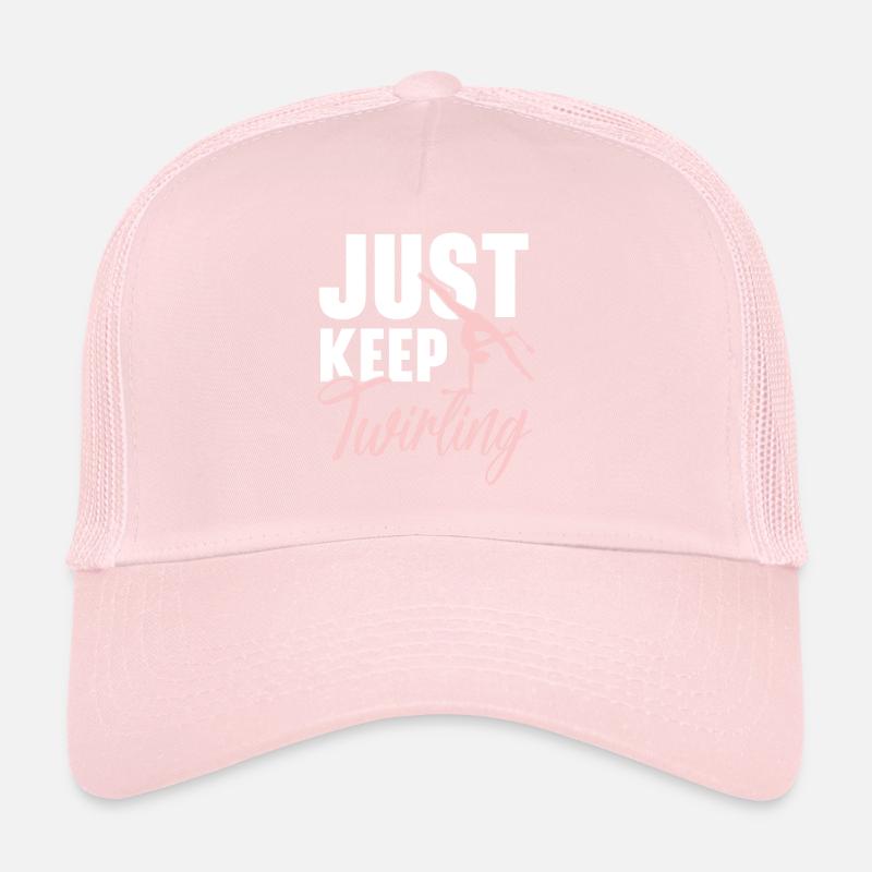 Ich wirble einfach weiter Baton Twirler Baton Twir Trucker Cap